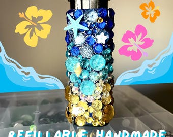 Encendedor de antorcha recargable personalizado con decoración deslumbrante y temática oceánica