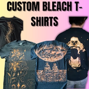 Individuell angefertigte Black Bleach Art T-Shirts