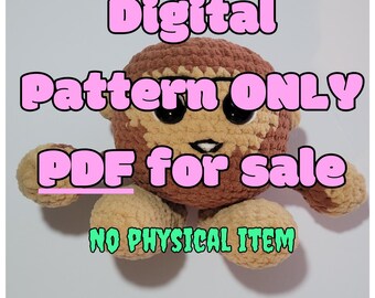 Bigfoot Crochet Plush PATTERN-Digital file only, low-sew
