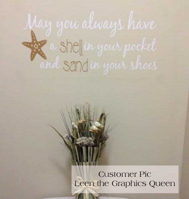Beach Saying Wall Decal May you always have Shell in your Etsy