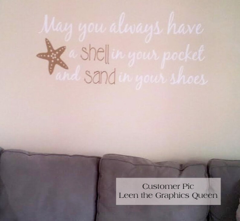 Beach Saying Wall Decal May you always have Shell in your Etsy