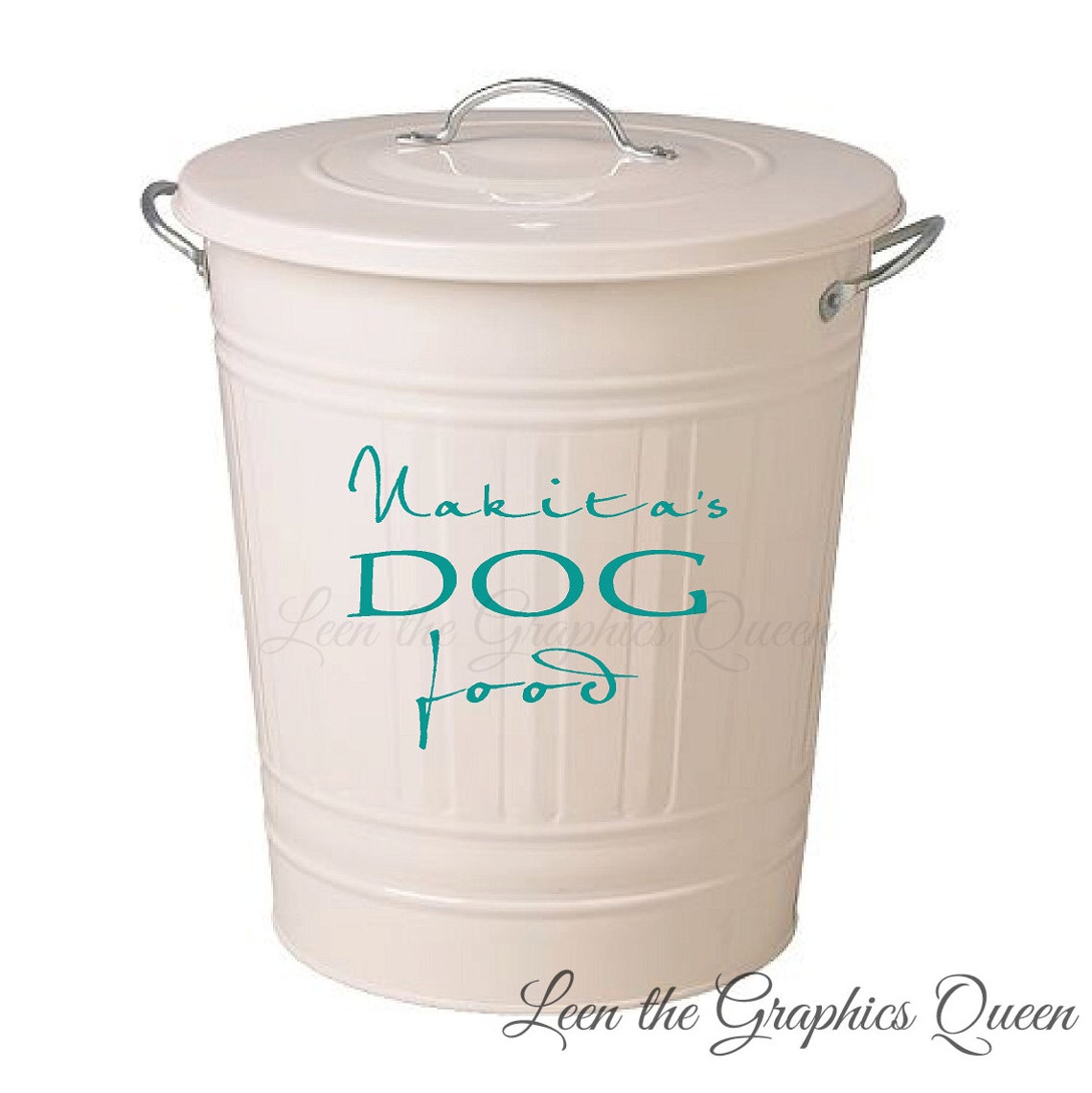 Customized Dog Food Storage Container DECAL with Name Etsy