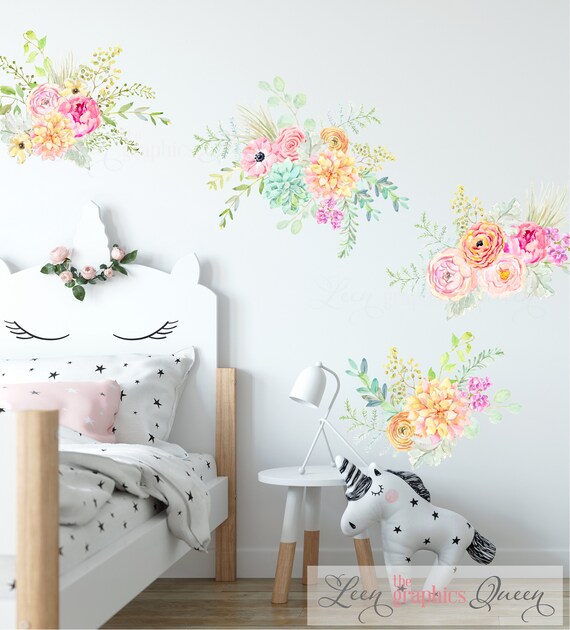 flower wall baby nursery