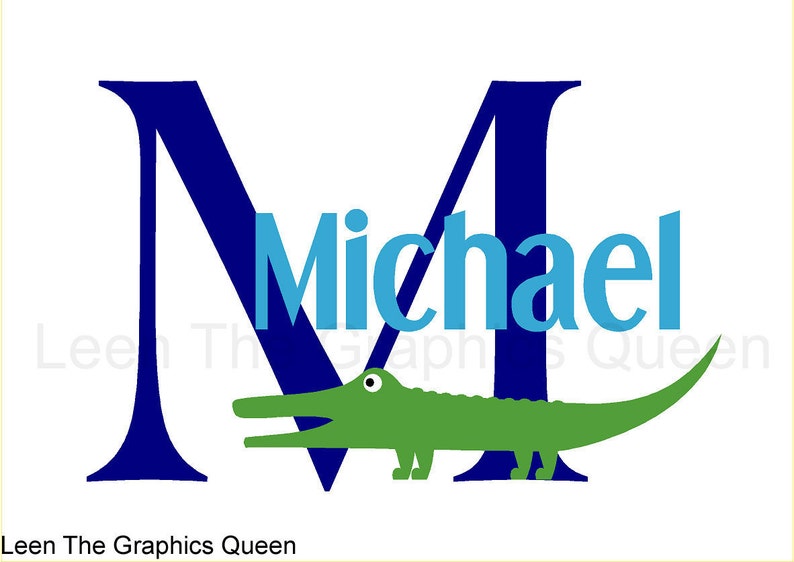Alligator Name Wall Decal For Childs Room Nursery Matches Pb Etsy