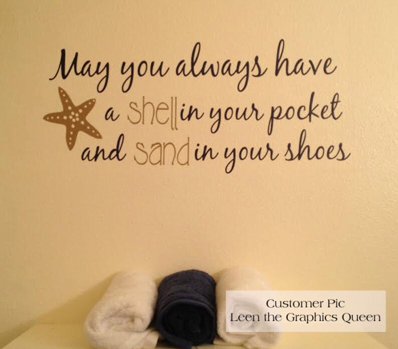 Beach Saying Wall Decal May you always have Shell in your Etsy