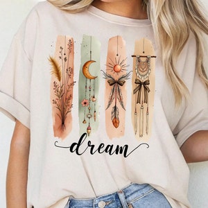 Boho Wildflowers PNG Design, Boho Feathers Flowers PNG Files, Dreamcatcher Sublimation PNG, Butterfly Floral Shirt Png, Tshirt Digital png