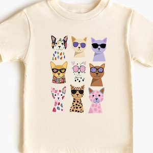 クールキャット ユースキッズTシャツ、グルーヴィーキティ幼児用Tシャツ