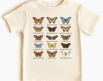 Butterfly Chart Youth T-Shirts, Onesie®, Toddler, Butterfly Types, Kids T-Shirt