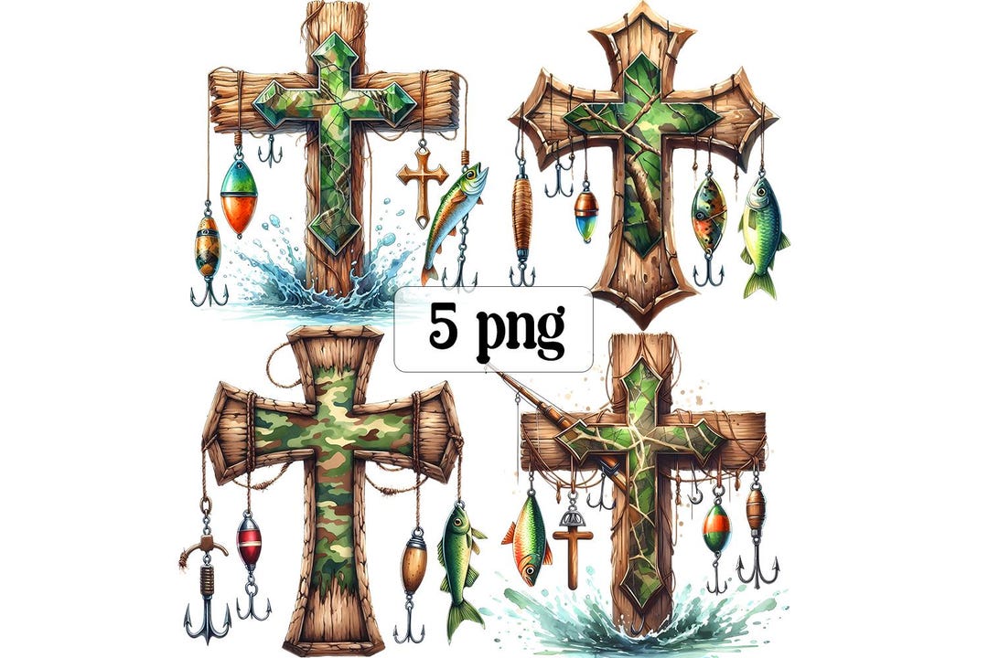 Camo Cross Fishing Png, Christian Fishers of Men Png, Bible Nature ...