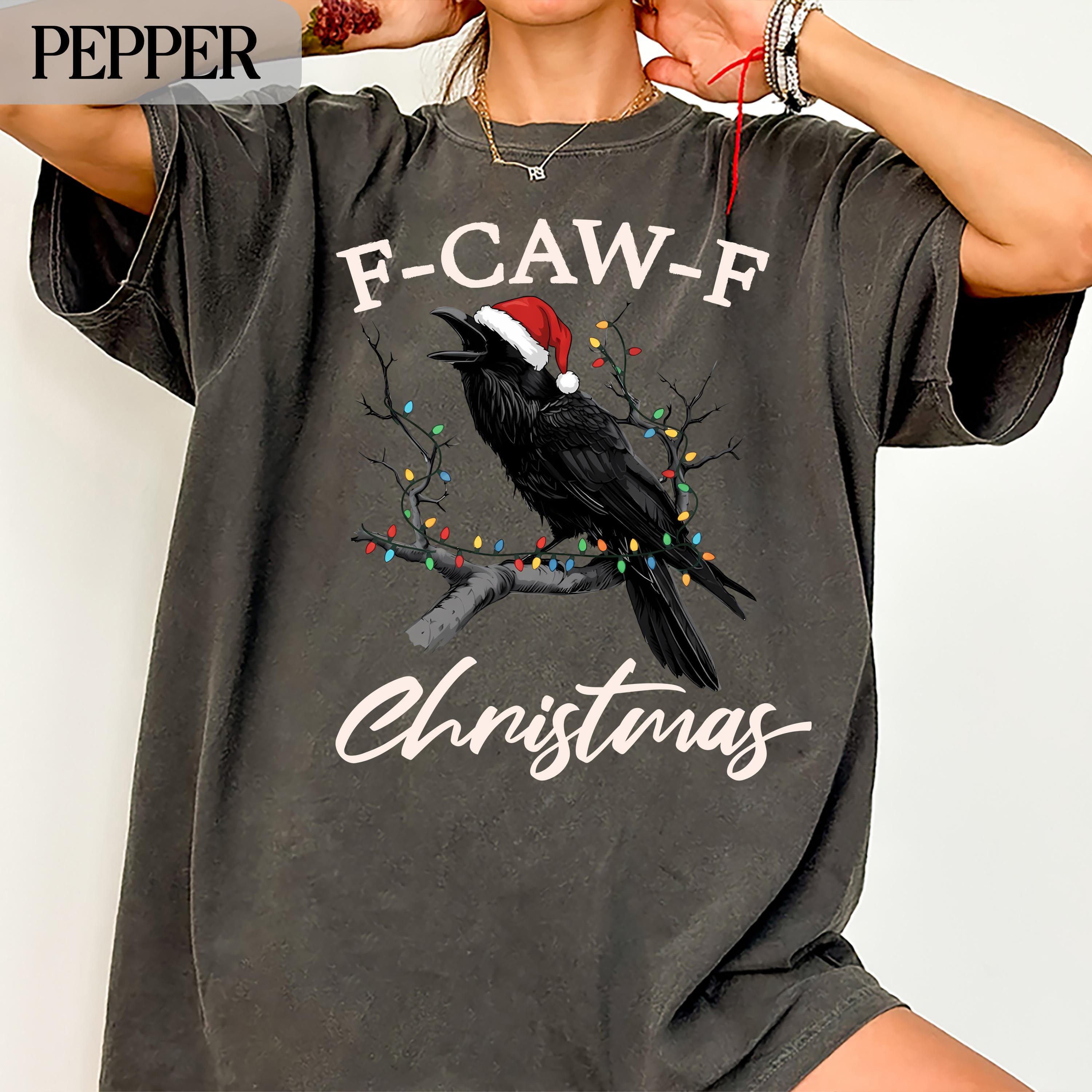 F-Caw-F Funny Raven Crow Vintage Gothic Bird Pun T-Shirt