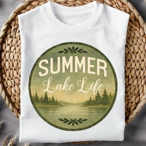 Summer Lake Life Retro Png Design, Spring Outdoors Sublimation Digital Download, Trendy Summer Lake Camping Digital Design