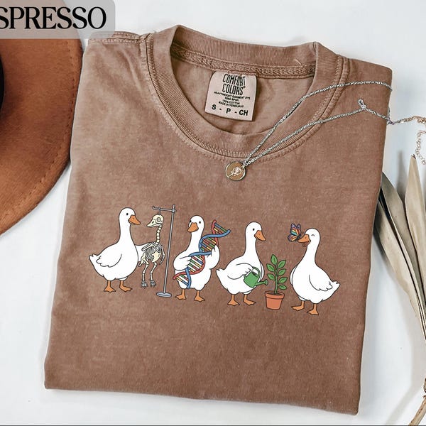 Biology Goose T-Shirts, Comfort Colors®, School Teacher Tees, Science T-Shirts, Education T-Shirts