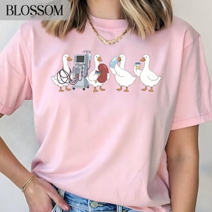 Cute Medical Geese Shirt, Funny Doctor Nurse Gift, Graphic Animal Tee, Perfect Medical Professional Present, Unique Design Top