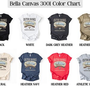 Outer Banks T Shirt North Carolina Graphic Tee Vacation Souvenir Gift, Outer Banks NC Shirt, OBX Hand Drawn Design Tee