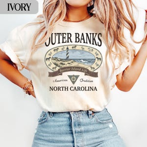 Outer Banks North Carolina T-Shirt, Vintage Style Graphic Tee, Beach Vacation Shirt, American Tradition Wear, Barrier Island Life