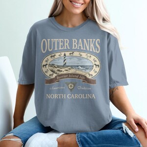 Outer Banks North Carolina Shirt, Vintage Graphic Tee, North Carolina Gift, Beach Vacation Souvenir, Coastal Life T-Shirt
