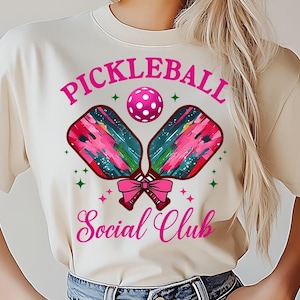 Pickleball Social Club PNG Shirt Design Trendy, Brushstroke Pickleball player Png, Digital DOWNLOAD, Girls Club PNG, Country Club Tennis