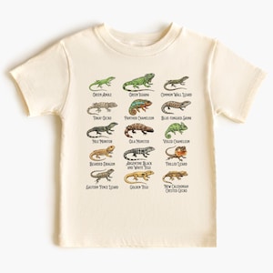 Maglietta per ragazzi con grafico delle specie di rettili, tutina per neonati, felpa per bambini, stampa grafica di animali lucertola