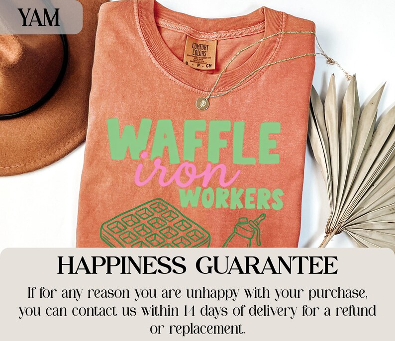 Waffle Iron Workers Shirt, Funny Waffle Lover Tee, Breakfast Themed T-Shirt, Graphic Novelty Tee, Food Pun Shirt, Gift for Foodies
