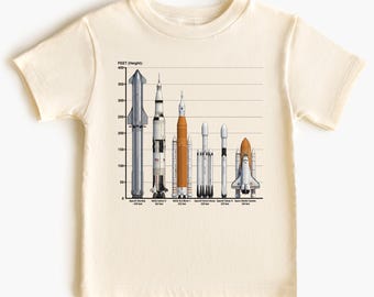 Rocket Height Comparison Starship Youth T-Shirt Onesie Toddler Sweatshirt