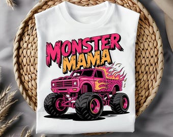 Mamá de Monster Truck (Png), Diseño de camiseta de mamá de Monster Truck, Mamá divertida (Png), Mamá divertida, Descarga digital del Día de la Madre