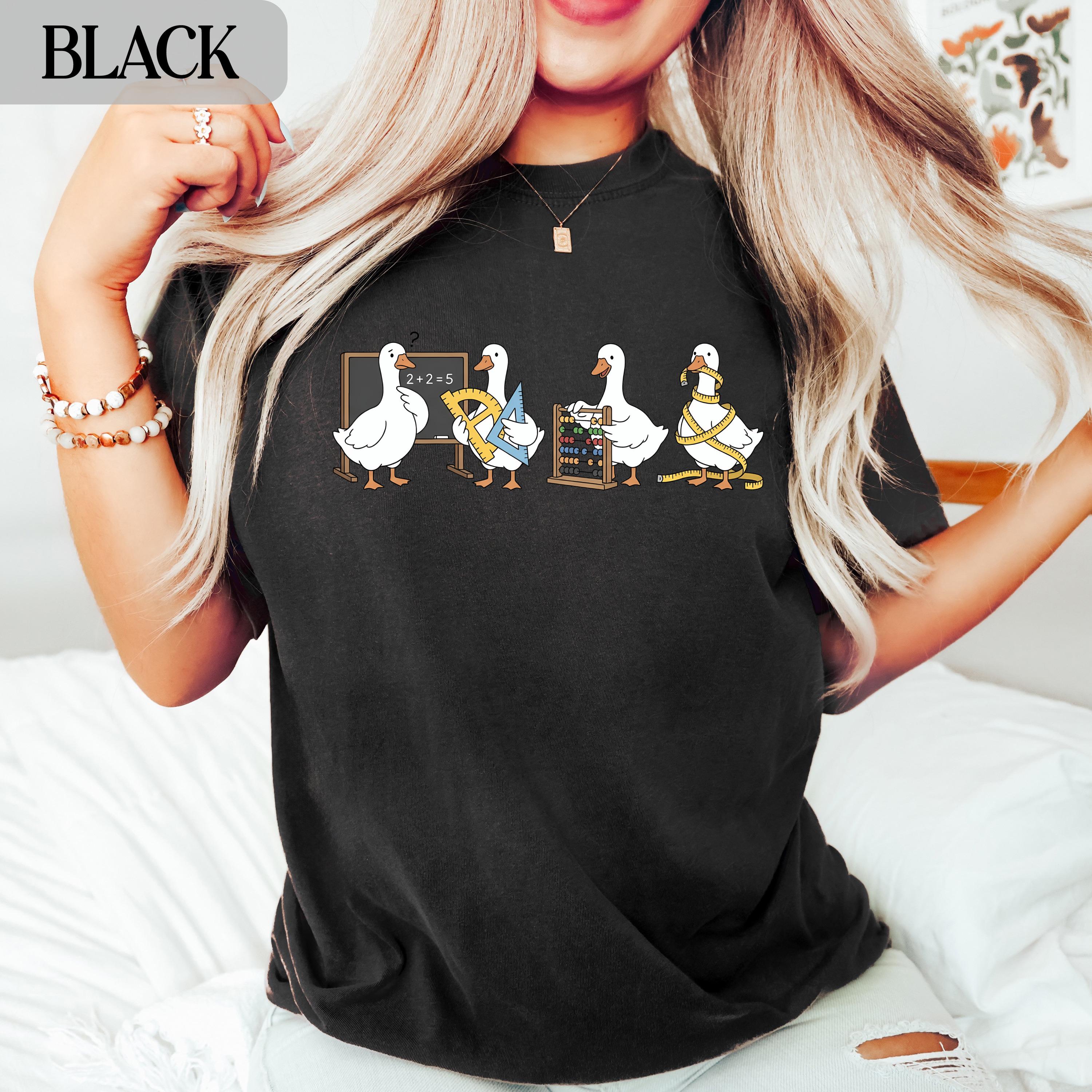 School Teacher Geese T-shirts, Math Goose Tees, Comfort Colors®, Gift ...