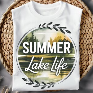 Summer Lake Life Retro Png Design, Spring Outdoors Sublimation Digital Download, Trendy Summer Lake Camping Digital Design