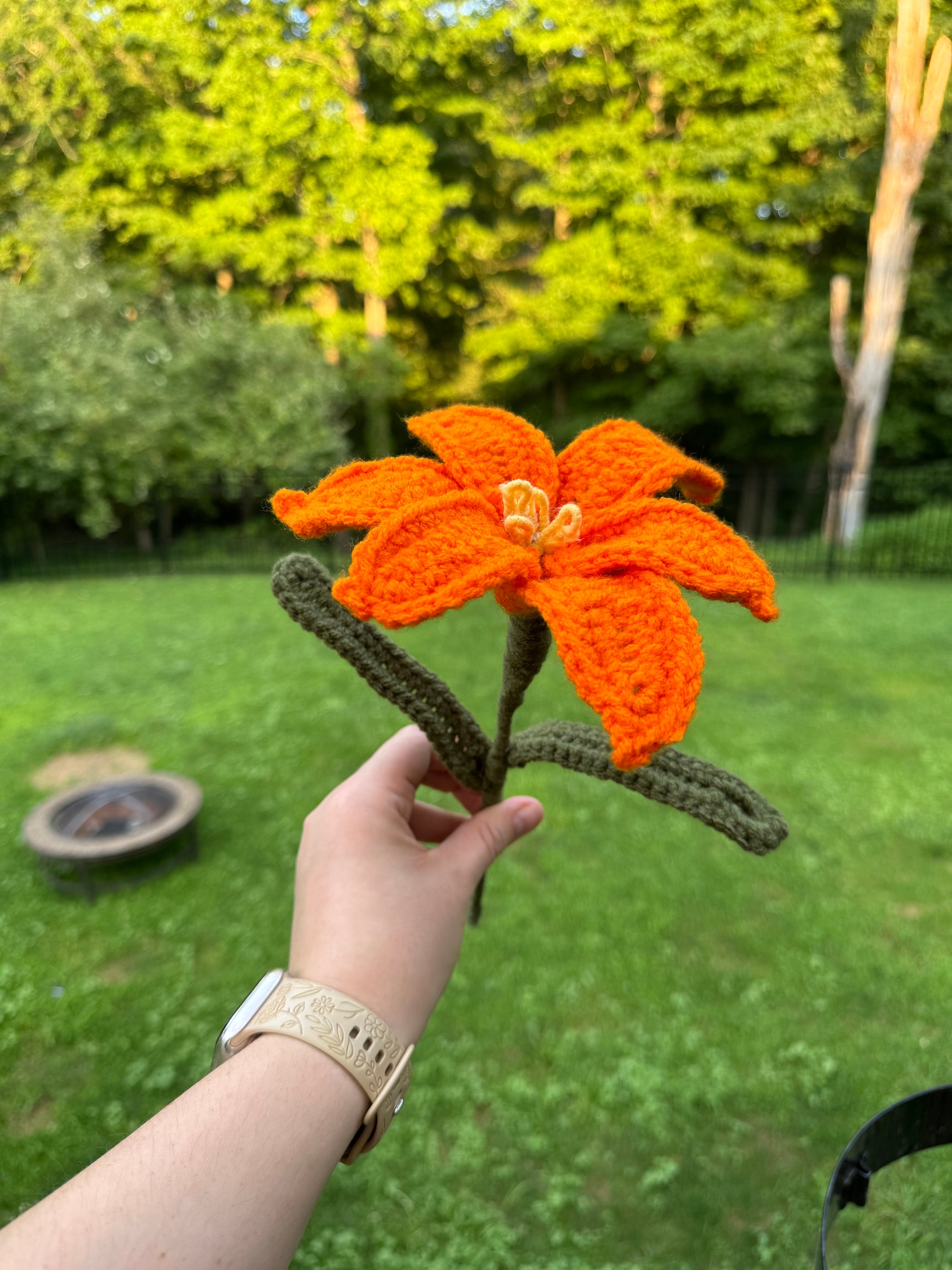 Crochet Lily Flower Etsy