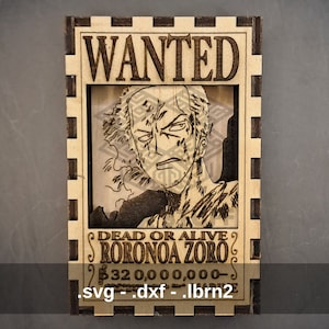 Poster Pirates Wanted File 3D Laser Cut - 129 x 84 cm - Download digitale