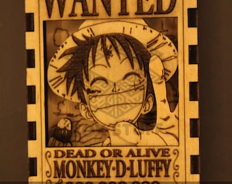 Pirates Wanted-poster 3D-lasergesneden bestand - 129 x 84 cm - digitale download