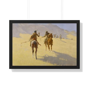 The Parley 1903 by Frederic Remington Framed Painting Art Print Poster