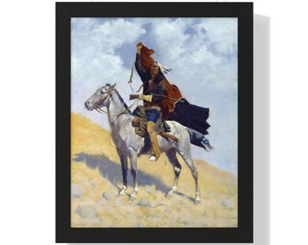 The Blanket Signal by Frederic Remington Framed Painting Art Print Poster