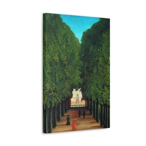 The Avenue in the Park at Saint Cloud by Henri Rousseau Framed 3-D Canvas Painting Art Print Poster
