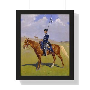 The Hussar by Frederic Remington Framed Painting Art Print Poster