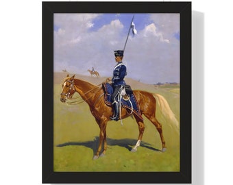 The Hussar by Frederic Remington Framed Painting Art Print Poster