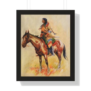 A Breed by Frederic Remington Framed Painting Art Print Poster