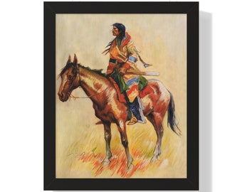 A Breed by Frederic Remington Framed Painting Art Print Poster