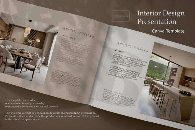 Creative Interior Design Canva Template for Projects with Mood Boards and Concepts_BAI image 7