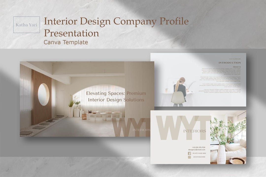Modern Minimalist Canva Template for Interior Design and Services ...