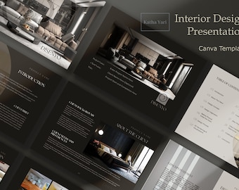 Editable Interior Design Canva Template for Corporate and Creative Projects HAUS