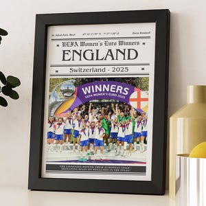 England Women Euro Winners 2025 Print | England Lionesses European Champions | A3 & A4 Options | Chloe Kelly | Lucy Bronze