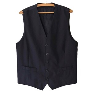 Vintage 90s classic vest,  black man's vest , formal classic vest ,elegant office waistcoat M-L