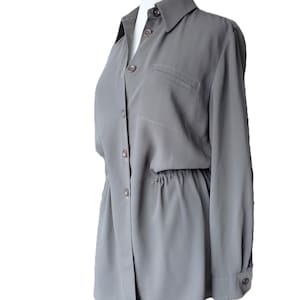 Vintage Khaaki blazer, belted lightweight Blazer , elegant jacket, button down long jacket