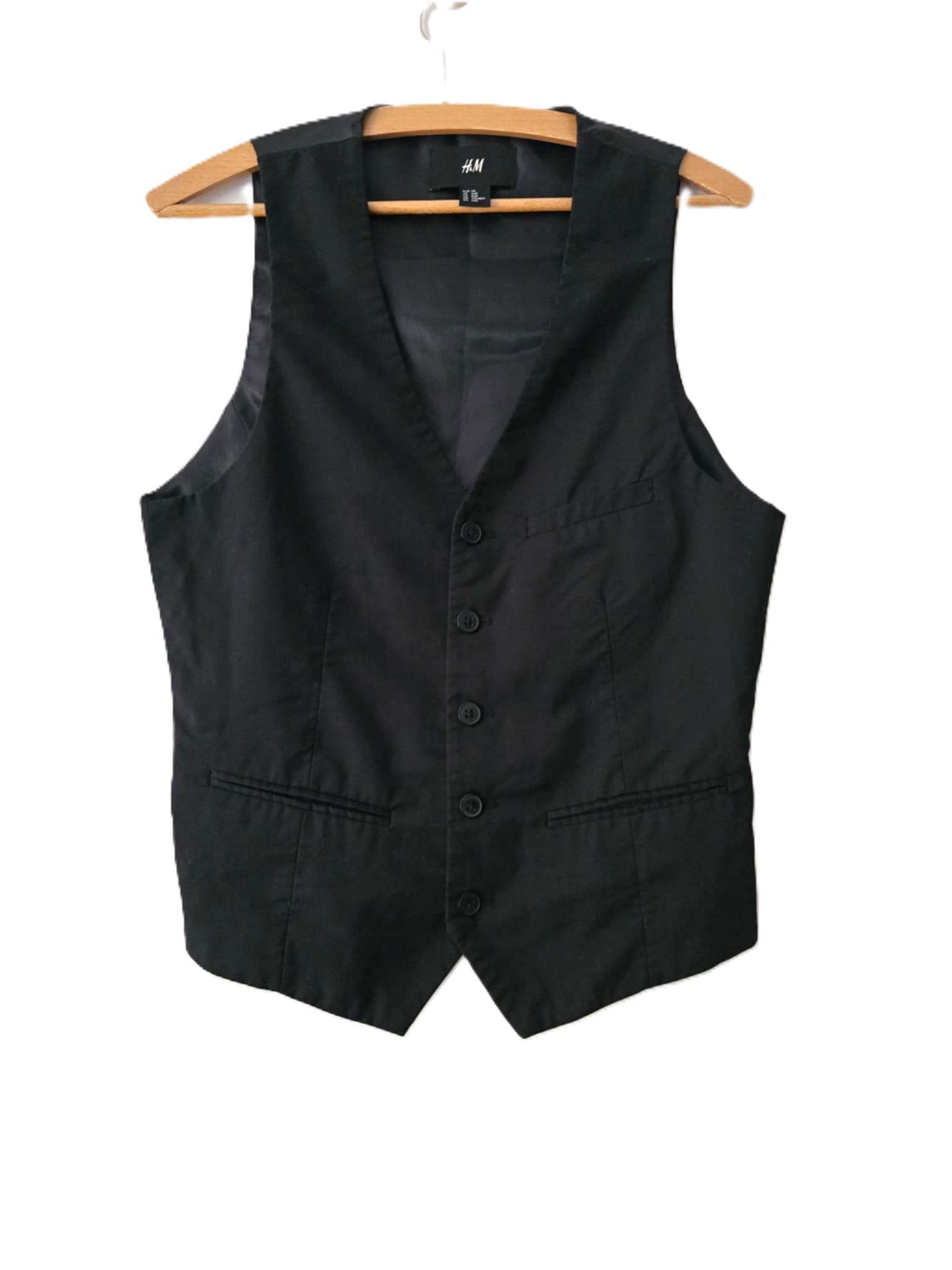 トップス BEAMS NYLON VEST BOX 90S Design BLACK Men's Heavy Denim Black Club Vest w/Easy Access #VMC629GZK