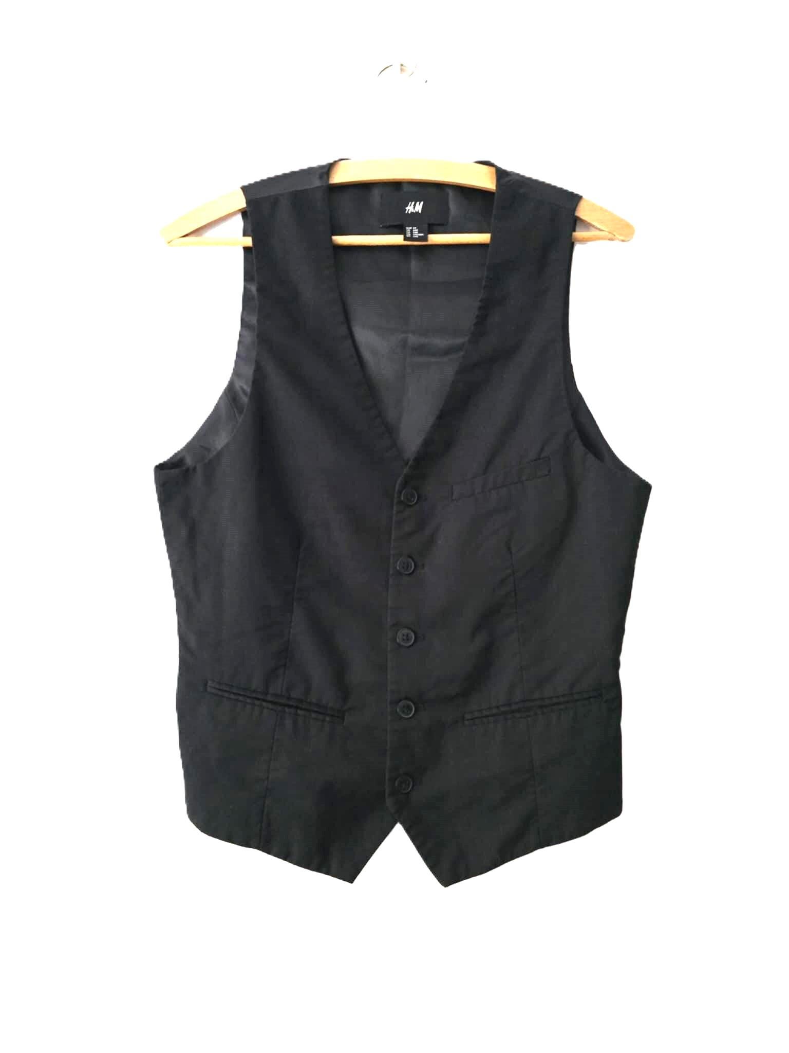 Vintage 90s Black Men's Vest , Formal Classic Vest ,elegant Office