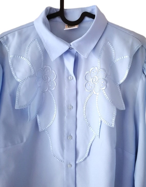 Camicia Azzurra Camicia Bianca Con Volant Zara Camicie Blusa