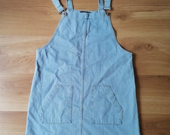 Vintage denim overall dress , mini denim onepiece M-L DDP included
