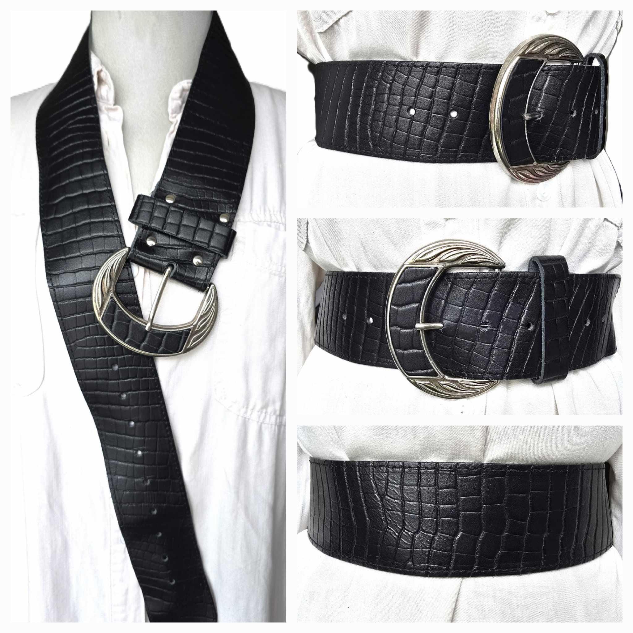 Vintage Wide Waist Belt, Black Dress Belt ,corset Belt, Boho 