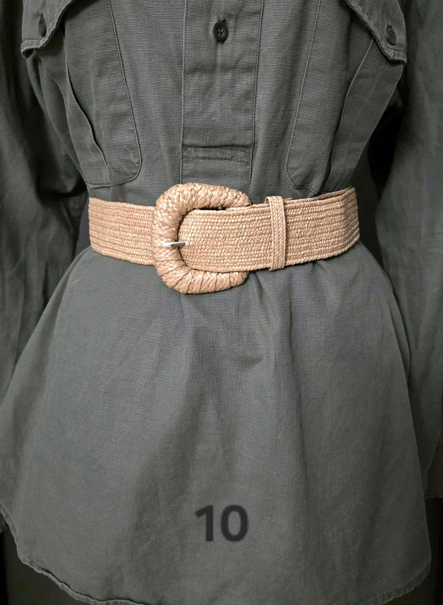 Woven Braided Wide Belt Vintage Boho Adjustable Summer Dress Accessory Chic JASGOOD Straw Woven Elastic Stretch Belts Women Raffia Dress  main image 2