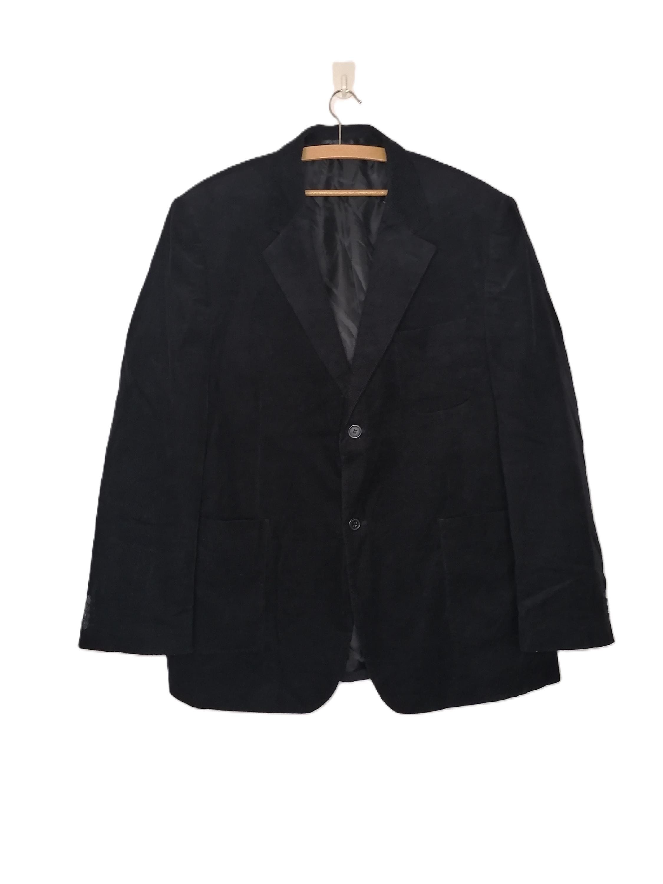 80s Ruffled Black Corduroy Jacket | S-M - Lucky Vintage